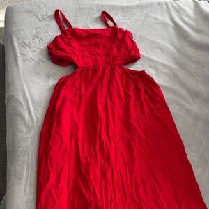 A New‎ Day Red Sleeveless Cutout Maxi Dress